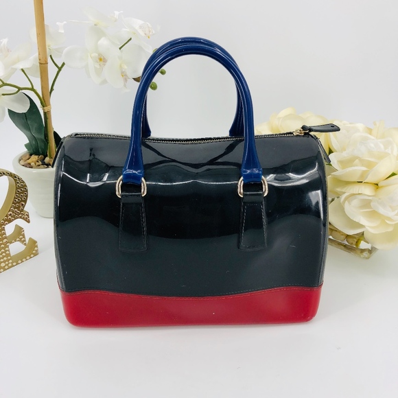 Authentic Furla Large Candy Jelly Satchel Handbag - Picture 4 of 8